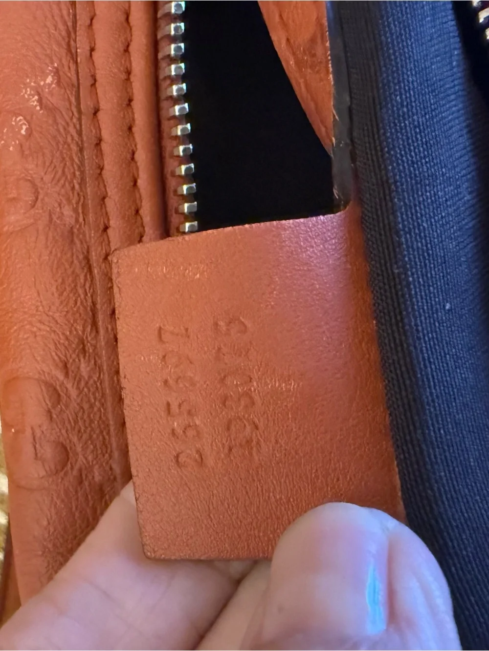 💯Authentic! GUCCI GG Guccissima Medium Joy Boston Bag Brown/Orange/Rust Leather